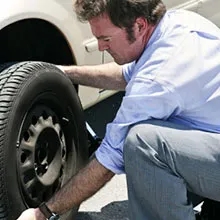 Flat tire change service